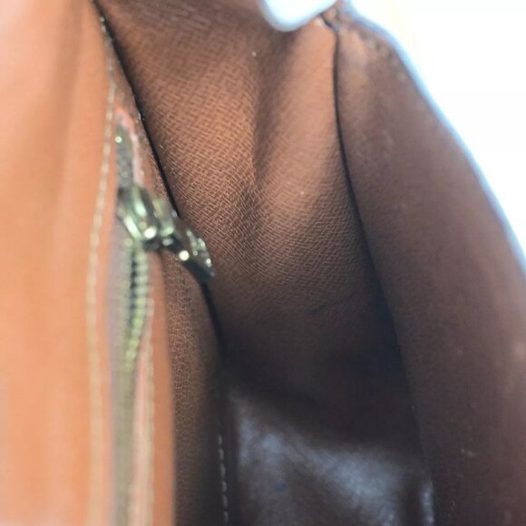 Auth LOUIS VUITTON Saint Cloud MM Shoulder Bag Monogram Leather Brown - Picture 6 of 16